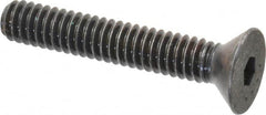 Made in USA - 1/4-20 UNC Hex Socket Drive, 82° Flat Screw - Alloy Steel, Black Oxide Finish, Fully Threaded, 1-1/2" OAL - Benchmark Tooling