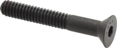 Made in USA - 1/4-20 UNC Hex Socket Drive, 82° Flat Screw - Alloy Steel, Black Oxide Finish, Fully Threaded, 1-3/4" OAL - Benchmark Tooling