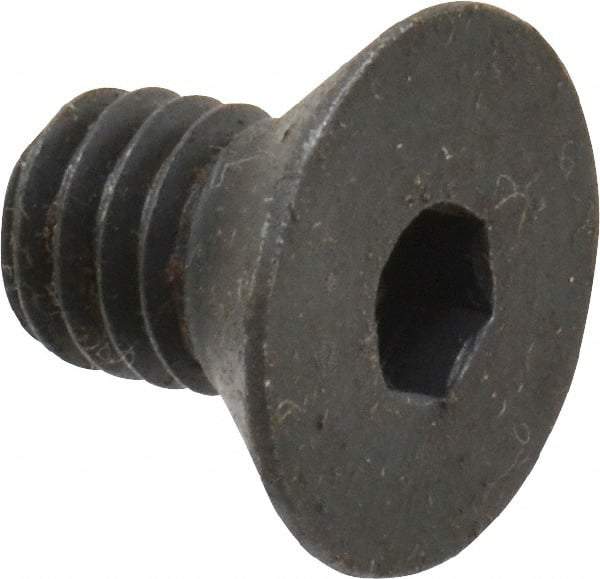 Made in USA - 5/16-18 UNC Hex Socket Drive, 82° Flat Screw - Alloy Steel, Black Oxide Finish, Fully Threaded, 1/2" OAL - Benchmark Tooling