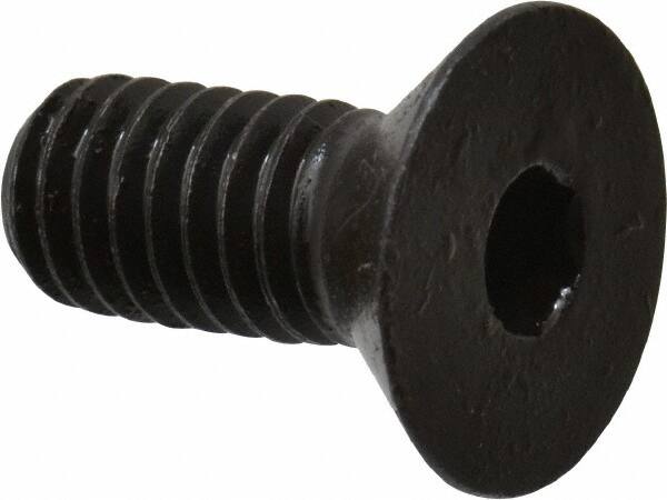 Made in USA - 5/16-18 UNC Hex Socket Drive, 82° Flat Screw - Alloy Steel, Black Oxide Finish, Fully Threaded, 3/4" OAL - Benchmark Tooling