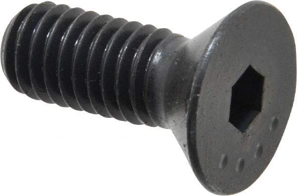 Made in USA - 3/8-16 UNC Hex Socket Drive, 82° Flat Screw - Alloy Steel, Black Oxide Finish, Fully Threaded, 1" OAL - Benchmark Tooling