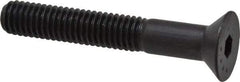 Made in USA - 3/8-16 UNC Hex Socket Drive, 82° Flat Screw - Alloy Steel, Black Oxide Finish, Partially Threaded, 2-1/2" OAL - Benchmark Tooling