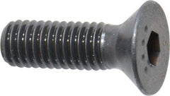 Made in USA - #10-32 UNF Hex Socket Drive, 82° Flat Screw - Alloy Steel, Black Oxide Finish, Fully Threaded, 5/8" OAL - Benchmark Tooling