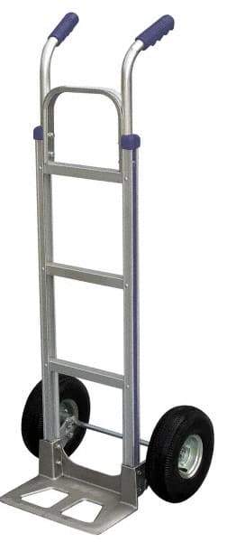 Vestil - 500 Lb Capacity 52-1/2" OAH Hand Truck - Dual Handle, Aluminum - Benchmark Tooling