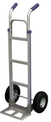 Vestil - 500 Lb Capacity 52-1/2" OAH Hand Truck - Dual Handle, Aluminum - Benchmark Tooling