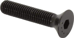 Made in USA - 1/4-28 UNF Hex Socket Drive, 82° Flat Screw - Alloy Steel, Black Oxide Finish, Fully Threaded, 1-1/4" OAL - Benchmark Tooling