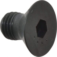 Made in USA - 5/16-24 UNF Hex Socket Drive, 82° Flat Screw - Alloy Steel, Black Oxide Finish, Fully Threaded, 1/2" OAL - Benchmark Tooling