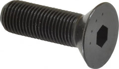 Made in USA - 3/8-24 UNF Hex Socket Drive, 82° Flat Screw - Alloy Steel, Black Oxide Finish, Fully Threaded, 1-1/4" OAL - Benchmark Tooling