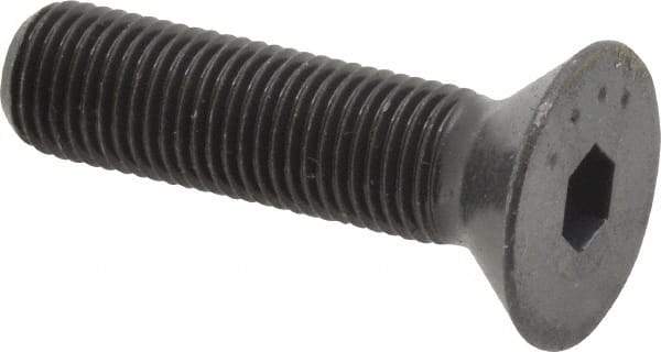 Made in USA - 3/8-24 UNF Hex Socket Drive, 82° Flat Screw - Alloy Steel, Black Oxide Finish, Fully Threaded, 1-1/2" OAL - Benchmark Tooling