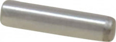 Made in USA - 1/16" Diam x 1/4" Pin Length Grade 8 Alloy Steel Standard Dowel Pin - Bright Finish, 1 Beveled & 1 Rounded End - Benchmark Tooling