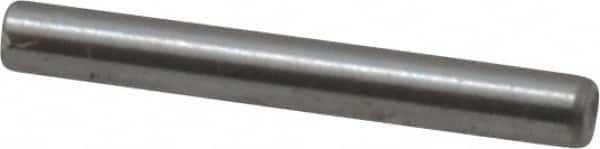 Made in USA - 1/16" Diam x 1/2" Pin Length Grade 8 Alloy Steel Standard Dowel Pin - Bright Finish, 1 Beveled & 1 Rounded End - Benchmark Tooling