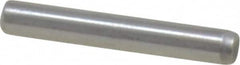 Made in USA - 3/32" Diam x 5/8" Pin Length Grade 8 Alloy Steel Standard Dowel Pin - Bright Finish, 1 Beveled & 1 Rounded End - Benchmark Tooling