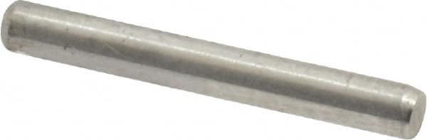 Made in USA - 3/32" Diam x 3/4" Pin Length Grade 8 Alloy Steel Standard Dowel Pin - Bright Finish, 1 Beveled & 1 Rounded End - Benchmark Tooling