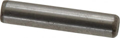 Made in USA - 1/4" Diam x 1-1/4" Pin Length Grade 8 Alloy Steel Standard Dowel Pin - Bright Finish, C 47-58 & C 60 (Surface) Hardness, 14,720 Lb (Double Shear), 7,360 Lb (Single Shear) Breaking Strength, 1 Beveled & 1 Rounded End - Benchmark Tooling