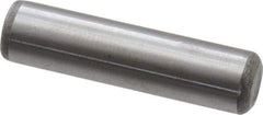 Made in USA - 5/16" Diam x 1-1/4" Pin Length Grade 8 Alloy Steel Standard Dowel Pin - Bright Finish, C 47-58 & C 60 (Surface) Hardness, 11,500 Lb (Single Shear), 23,000 Lb (Double Shear) Breaking Strength, 1 Beveled & 1 Rounded End - Benchmark Tooling