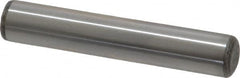 Made in USA - 5/16" Diam x 1-3/4" Pin Length Grade 8 Alloy Steel Standard Dowel Pin - Bright Finish, C 47-58 & C 60 (Surface) Hardness, 11,500 Lb (Single Shear), 23,000 Lb (Double Shear) Breaking Strength, 1 Beveled & 1 Rounded End - Benchmark Tooling