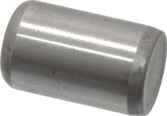 Made in USA - 3/8" Diam x 5/8" Pin Length Grade 8 Alloy Steel Standard Dowel Pin - Bright Finish, C 47-58 & C 60 (Surface) Hardness, 16,550 Lb (Single Shear), 33,100 Lb (Double Shear) Breaking Strength, 1 Beveled & 1 Rounded End - Benchmark Tooling