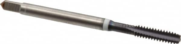 Guhring - #6-32 UNC 2B 3 Flute FIREX Finish Cobalt Straight Flute Machine Tap - Modified Bottoming, Right Hand Thread, 2" OAL, Oversize - Exact Industrial Supply