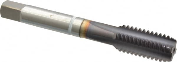 Guhring - 1/2-13 UNC 2B 4 Flute FIREX Finish Cobalt Straight Flute Machine Tap - Modified Bottoming, Right Hand Thread, 3-3/8" OAL, Oversize - Exact Industrial Supply