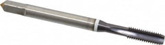 Guhring - #8-36 UNF 2B 3 Flute FIREX Finish Cobalt Straight Flute Machine Tap - Modified Bottoming, Right Hand Thread, 2-1/8" OAL, Oversize - Exact Industrial Supply