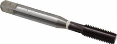 Guhring - 1/4-28 UNF 2B 4 Flute FIREX Finish Cobalt Straight Flute Machine Tap - Modified Bottoming, Right Hand Thread, 2-1/2" OAL, Oversize - Exact Industrial Supply