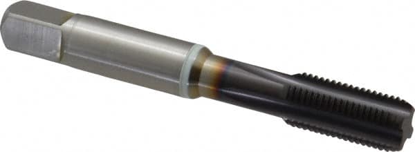 Guhring - 3/8-24 UNF 2B 4 Flute FIREX Finish Cobalt Straight Flute Machine Tap - Modified Bottoming, Right Hand Thread, 2-15/16" OAL, Oversize - Exact Industrial Supply