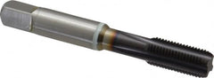 Guhring - 3/8-24 UNF 2B 4 Flute FIREX Finish Cobalt Straight Flute Machine Tap - Modified Bottoming, Right Hand Thread, 2-15/16" OAL, Oversize - Exact Industrial Supply