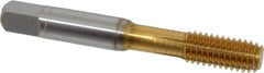 Guhring - 3/8-16 UNC 2BX H8/H9 Thread Limit Modified Bottoming Thread Forming Tap - Cobalt, TiN Finish, 2.941" OAL, 0.63" Thread Length, Right Hand Thread, Series 3940 - Benchmark Tooling