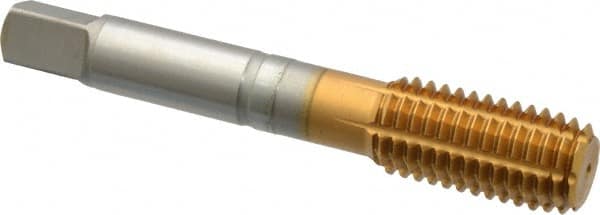 Guhring - 5/8-11 UNC 2BX H11/H12 Thread Limit Modified Bottoming Thread Forming Tap - Cobalt, TiN Finish, 3-13/16" OAL, 0.945" Thread Length, Right Hand Thread, Series 3940 - Benchmark Tooling