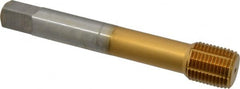 Guhring - 5/8-18 UNF 2BX H9/H10 Thread Limit Modified Bottoming Thread Forming Tap - Cobalt, TiN Finish, 3-13/16" OAL, 0.59" Thread Length, Right Hand Thread, Series 3941 - Benchmark Tooling