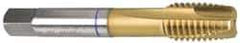 Guhring - #12-24 UNC, 3 Flute, TiN Finish, Powdered Metal Spiral Point Tap - Plug Chamfer, Right Hand Thread, 2-3/8" OAL, 0.22" Shank Diam, 3B Class of Fit, Series 3997 - Exact Industrial Supply