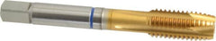 Guhring - M12x1.75 Metric Coarse, 4 Flute, TiN Finish, Powdered Metal Spiral Point Tap - Plug Chamfer, Right Hand Thread, 3.381" OAL, 0.866" Thread Length, 0.367" Shank Diam, 6H Class of Fit, Series 3906 - Exact Industrial Supply