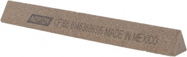 Norton - 6" Long x 3/4" Wide x 3/4" Thick, Aluminum Oxide Sharpening Stone - Triangle, Coarse Grade - Benchmark Tooling