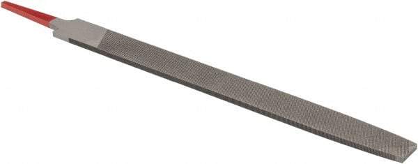 Simonds File - 10" Long, Second Cut, Flat American-Pattern File - Double Cut, Tang - Benchmark Tooling