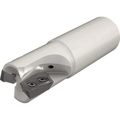 Iscar - 1-1/2" Cut Diam, 0.827" Max Depth of Cut, 1-1/4" Shank Diam, 4.05" OAL, Indexable Square Shoulder End Mill - HP ADCR 2207.., HP ADCT 2207.., HP ADKT 2207.. Inserts, Weldon Shank, 90° Lead Angle, Through Coolant, Series Heliplus - Benchmark Tooling
