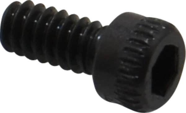 Made in USA - #4-40 UNC Hex Socket Drive, Socket Cap Screw - Alloy Steel, Black Oxide Finish, Fully Threaded, 1/4" Length Under Head - Benchmark Tooling