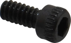 Made in USA - #4-40 UNC Hex Socket Drive, Socket Cap Screw - Alloy Steel, Black Oxide Finish, Fully Threaded, 1/4" Length Under Head - Benchmark Tooling