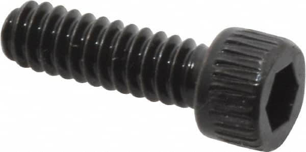 Made in USA - #4-40 UNC Hex Socket Drive, Socket Cap Screw - Alloy Steel, Black Oxide Finish, Fully Threaded, 3/8" Length Under Head - Benchmark Tooling