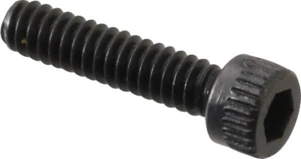 Made in USA - #4-40 UNC Hex Socket Drive, Socket Cap Screw - Alloy Steel, Black Oxide Finish, Fully Threaded, 1/2" Length Under Head - Benchmark Tooling