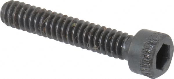 Made in USA - #4-40 UNC Hex Socket Drive, Socket Cap Screw - Alloy Steel, Black Oxide Finish, Fully Threaded, 5/8" Length Under Head - Benchmark Tooling