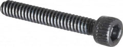 Made in USA - #4-40 UNC Hex Socket Drive, Socket Cap Screw - Alloy Steel, Black Oxide Finish, Fully Threaded, 3/4" Length Under Head - Benchmark Tooling