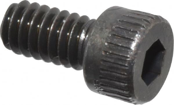 Made in USA - #5-40 UNC Hex Socket Drive, Socket Cap Screw - Alloy Steel, Black Oxide Finish, Fully Threaded, 1/4" Length Under Head - Benchmark Tooling