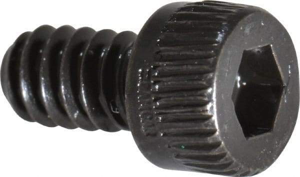 Made in USA - #6-32 UNC Hex Socket Drive, Socket Cap Screw - Alloy Steel, Black Oxide Finish, Fully Threaded, 1/4" Length Under Head - Benchmark Tooling