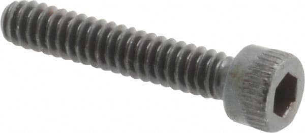 Made in USA - #6-32 UNC Hex Socket Drive, Socket Cap Screw - Alloy Steel, Black Oxide Finish, Fully Threaded, 3/4" Length Under Head - Benchmark Tooling