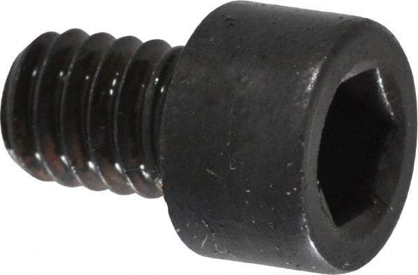 Made in USA - #8-32 UNC Hex Socket Drive, Socket Cap Screw - Alloy Steel, Black Oxide Finish, Fully Threaded, 1/4" Length Under Head - Benchmark Tooling