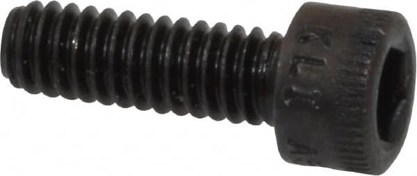 Made in USA - #8-32 UNC Hex Socket Drive, Socket Cap Screw - Alloy Steel, Black Oxide Finish, Fully Threaded, 1/2" Length Under Head - Benchmark Tooling