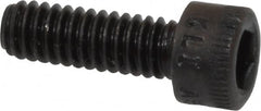 Made in USA - #8-32 UNC Hex Socket Drive, Socket Cap Screw - Alloy Steel, Black Oxide Finish, Fully Threaded, 1/2" Length Under Head - Benchmark Tooling