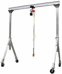 Vestil - 2,000 Lb Load Capacity, Aluminum Gantry Crane - 8' Span - Benchmark Tooling