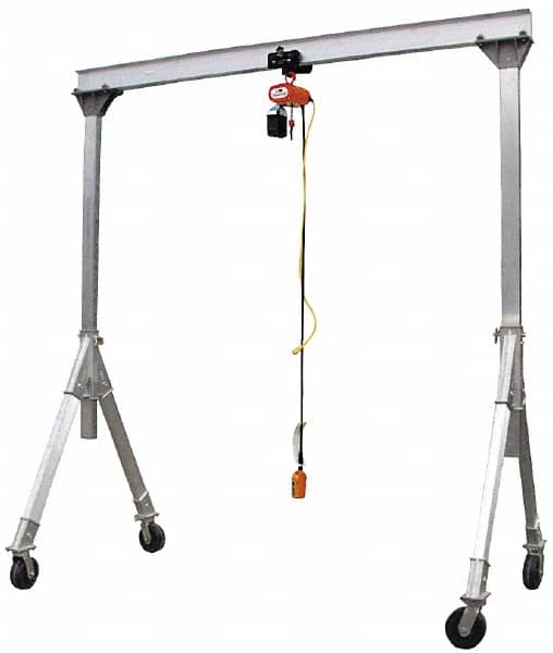 Vestil - 4,000 Lb Load Capacity, Aluminum Gantry Crane - 8' Span - Benchmark Tooling