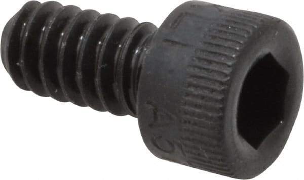 Made in USA - #10-24 UNC Hex Socket Drive, Socket Cap Screw - Alloy Steel, Black Oxide Finish, Fully Threaded, 3/8" Length Under Head - Benchmark Tooling